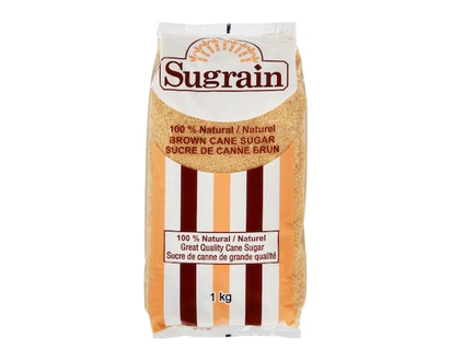 Sugrain 100 % Natural Brown Cane Sugar - 1.0 KG