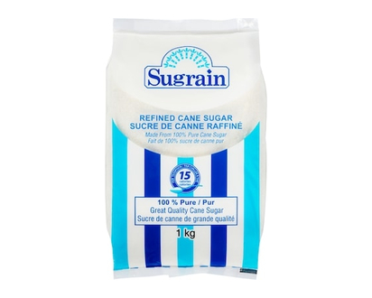Sugrain 100 % Pure Refined Cane Sugar - 1.0 KG