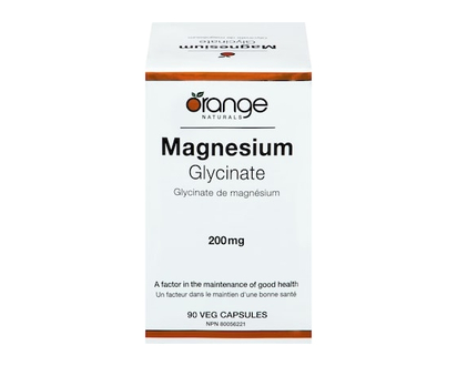 Orange Naturals Veg Capsules Magnesium Glycinate 200 Mg - 90.0 EA