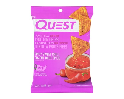Questbar Tortilla Style Protein Chips Spicy Sweet Chili Flavour - 32.0 G