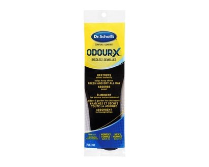 Semelles confort Odor-X qui éliminent les odeurs et restent sèche, Unisexes - 1.0 EA