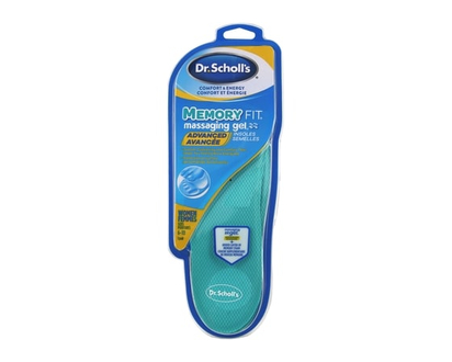 Dr Scholls Comfort & Energy Memory Fit Massaging Gel Insoles Advanced Women Sizes 6-10 - 1.0 EA