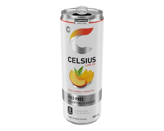 Fizz Free Peach Mango Green Tea Energy Drink - 355.0 ML