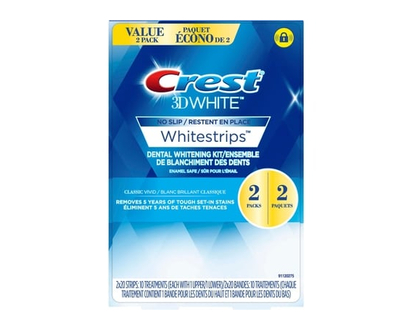 Bandes Crest 3D White Whitestrips Blanc brillant classique, 20 traitements - 20 CHA