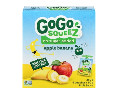 GoGo squeez Squeeze, Applesauce Apple Banana - 90.0 G