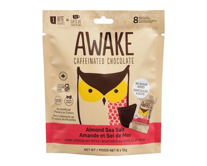 Awake Dark Chocolate Bites Almond Sea Salt - 96.0 G