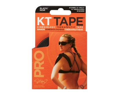 KT Tape Pro Kinesiology Therapeutic Tape Black 20 Strips - 20.0 EA