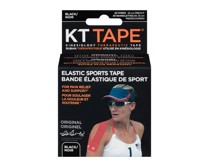 KT Tape Kinesiology Tape, Black - 20.0 EA