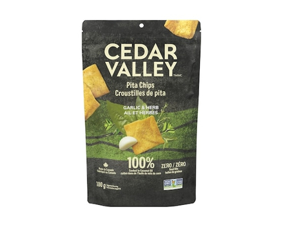 Cedar Valley Croustilles de pita ail et herbes - 180.0 G