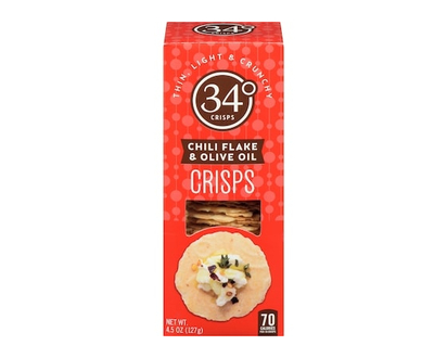 34 Degrees Crisps Chili Flake & Olive Oil - 127.0 G