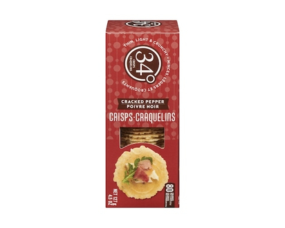 34 Degrees Crackerthins, Black Pepper - 127.0 G