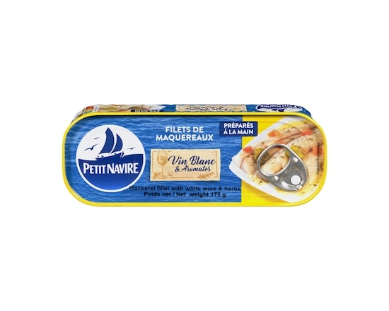 Filets de maquereaux au vin blanc avec aromates Petit navire - 175.0 ML