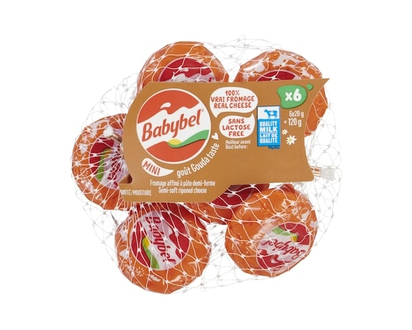 Babybel Semi-Soft Ripened Cheese Mini Gouda Taste 24% M.F. - 120.0 G