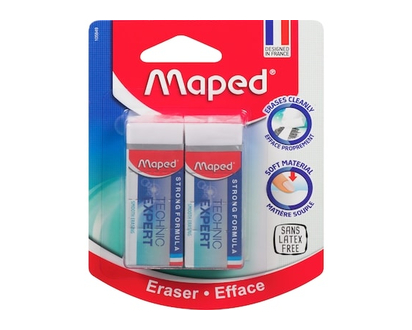 Maped Technic Expert Eraser, 2 pack - 1.0 EA