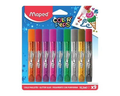 Maped Colle à paillettes paquet de 9 - 1.0 EA