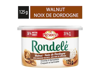 President Rondelà© Walnut Spreadable Cheese - 125.0 G