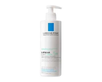 La Roche-Posay Lipikar Lait Urea 5+ Smoothing Moisturizing Body Milk Anti-Flake, Ultra Melt-In Texture, Paraben-Free - 400 ML