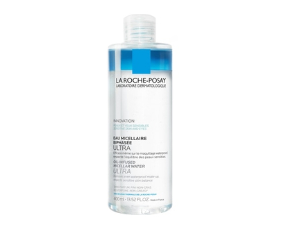 La Roche-Posay Oil-Infused Micellar Cleansing Water, Sensitive Skin and Eyes, with 10% Ultra Fine Oil, Gentle and Non-Greasy 400mL - 400 ML