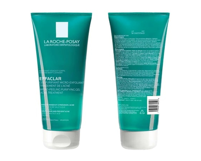 La Roche-Posay Effaclar Micro-Peeling Purifying Gel Face & Body Acne Treatment Cleanser - 200 ML