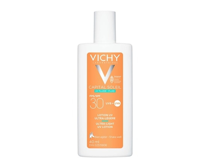 Vichy Suncreen For Face, Capital Soleil Ultra-light UV Lotion SPF 30, 40ml - 40 ML