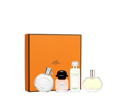 Coffret Miniatures, Twilly d'Hermès, Barénia, Eau des Merveilles, Un Jardin sur le Nil - 4 PQT