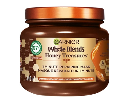 Garnier Honey Treasures Hair Mask for Damaged Hair, 1-Minute Application - 340.0 ML