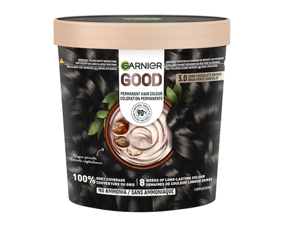 Garnier GOOD, Permanent Hair Dye, 100% Grey Coverage, No Ammonia Dark Chocolate Brown - 1.0 EA