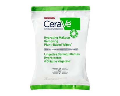 Cerave Hydrating Makeup Removing Plant-Based - 25.0 EA