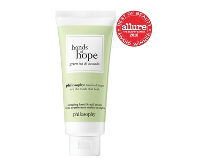 Philosophy green tea & avocado nurturing hand & nail cream, fast-absorbing, up to 24h hydration, luminous & healthy finish - 1 EA