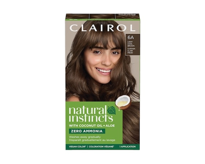 Clairol Natural Instincts 6A Light Cool Brown, Ammonia Free Demi-Permanent Hair Color, Vegan Hair Dye - 1.0 EA