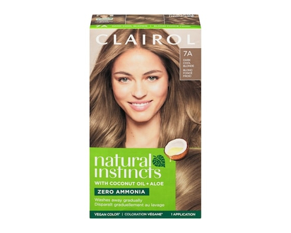Clairol Natural Instincts 7A Dark Cool Blonde, Ammonia Free Demi-Permanent Hair Color, Vegan Hair Dye - 1.0 EA