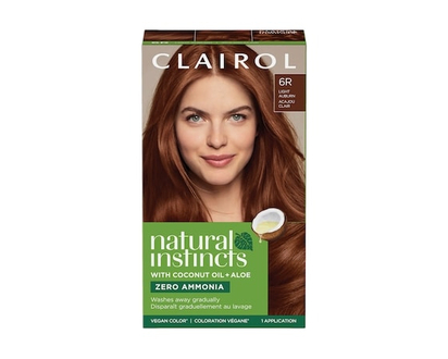 Clairol Natural Instincts 6R Light Auburn, Ammonia Free Demi-Permanent Hair Color, Vegan Hair Dye - 1.0 EA