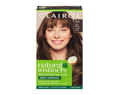 Clairol Natural Instincts 6W Light Warm Brown, Ammonia Free Demi-Permanent Hair Color, Vegan Hair Dye - 1.0 EA