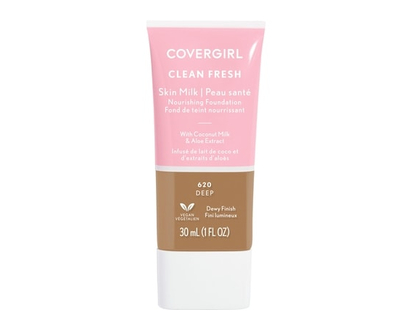 COVERGIRL - Fond de teint couvergance légère Clean Fresh, formulé sans parabènes, sulfates, huile minérale et talc. Enrichi en niacinamide, lait de co