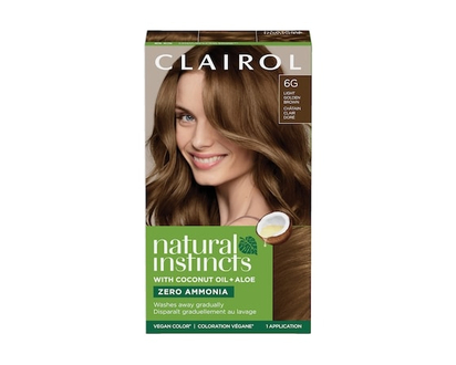 Clairol Natural Instincts 6G Light Golden Brown, Ammonia Free Demi-Permanent Hair Color, Vegan Hair Dye - 1.0 EA