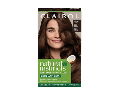 Clairol Natural Instincts 4W Dark Warm Brown, Ammonia Free Demi-Permanent Hair Color, Vegan Hair Dye - 1.0 EA