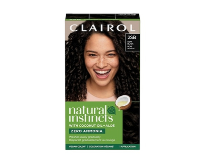 Clairol Natural Instincts 2SB Soft Black, Ammonia Free Demi-Permanent Hair Color, Vegan Hair Dye - 1.0 EA
