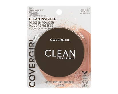 Cover Girl Clean Invisible Pressed Powder, Lightweight, Breathable, Vegan Formula, Talc- And Fragrance-Free Light Beige - 133 - 11.0 G