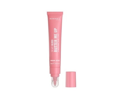 Rimmel London Oh My Gloss Butter Me Up Lip Butter Balm, Hydrating Lip Balm, Tinted Lip Balm, Lip Care, Hydration, Nourishing, Squalene - 1 EA