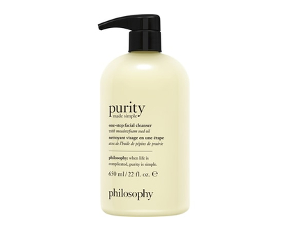 Philosophy purity made simple one-step facial cleanser, gentle, respects skin's barrier, skin is soft, conditionned & fresh, removes make-up - 650 ML