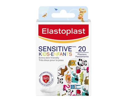 Elastoplast Sensitive Kids Adhesive Bandages, Assorted Shapes - 20.0 EA