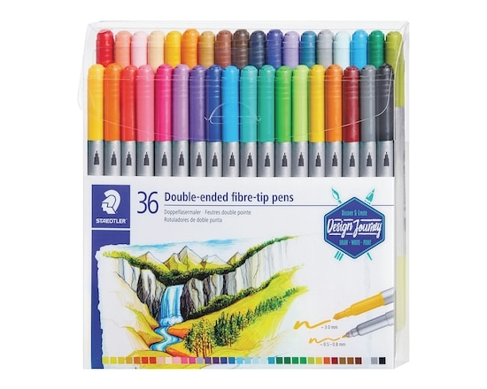 Staedtler Double-ended fabre-tip pens - 36.0 EA