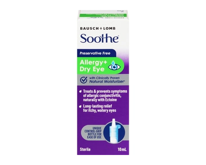 Bausch+Lomb Soothe Lubricating Eye Drops Allergy + Dry Eye - 10.0 ML
