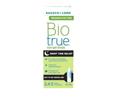 Biotrue Night Time Relief Preservative Free Eye Gel Drops - 10.0 ML