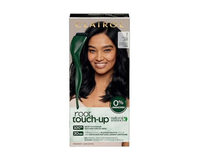 Clairol Root Touch-Up by Natural Instincts 2 Black, Permanent Hair Dye with 0% ammonia - 1.0 EA