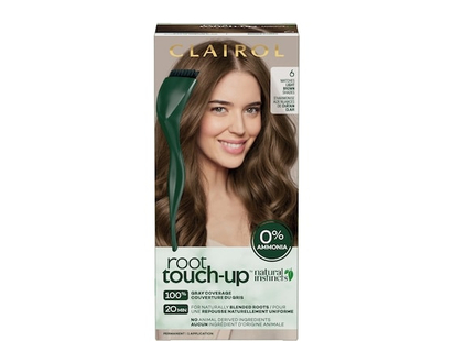 Clairol Root Touch-Up by Natural Instincts 6 Light Brown, Permanent Hair Dye with 0% ammonia - 1.0 EA