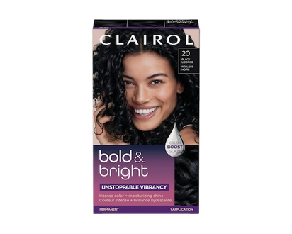 Bold & Bright, Permanent Hair Dye, Intense Color + Moisturizing Shine 20 Black Licorice - 1.0 EA
