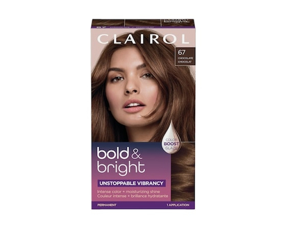 Clairol Bold & Bright, Permanent Hair Dye, Intense Color + Moisturizing Shine 67 Chocolate - 1.0 EA