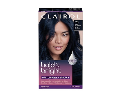 Clairol Bold & Bright, Permanent Hair Dye, Intense Color + Moisturizing Shine 28 Wild Blackberry - 1.0 EA