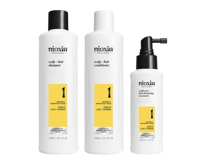 Nioxin Scalp + Hair Thickening System 1 Kit - Hair Thickening System for Natural Hair with Light Thinning - 1.0 EA
